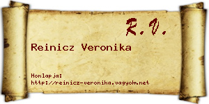 Reinicz Veronika névjegykártya